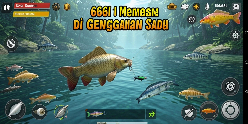 Tangkapan ikan besar saat bermain 666I di lokasi memancing yang indah.
