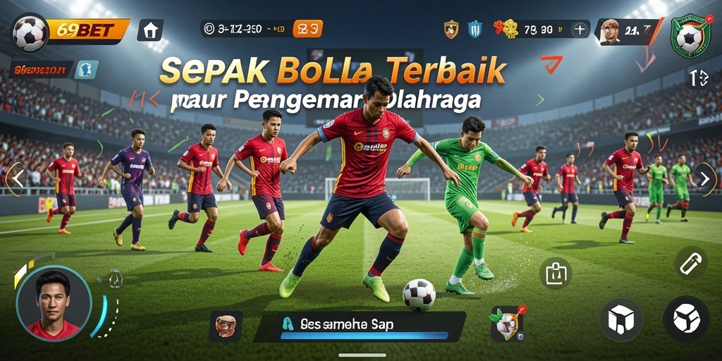 Tampilan menarik gameplay dalam 69BET dengan aksi sepak bola seru.