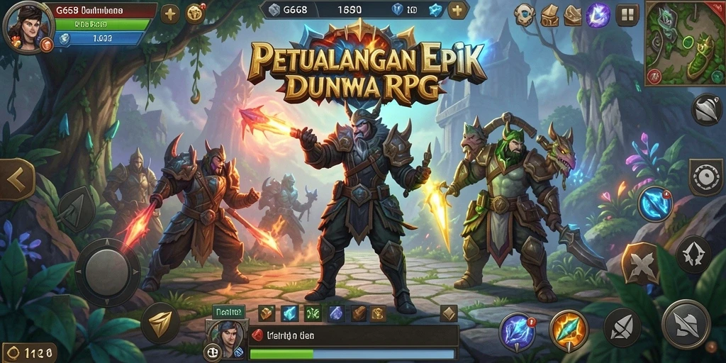 Tampilan gameplay G668 yang menakjubkan dengan aksi RPG seru.