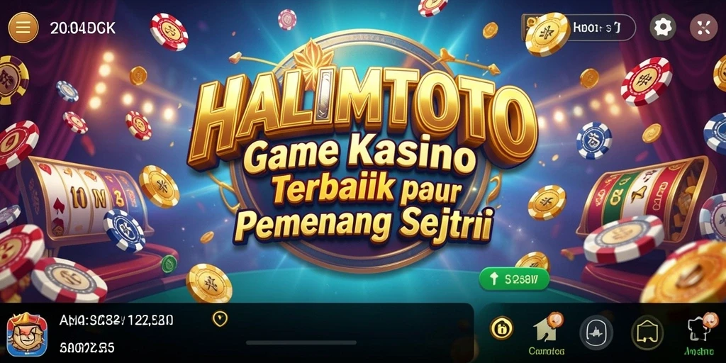 Screenshot gameplay HALIMTOTO yang menampilkan keseruan permainan Kasino.