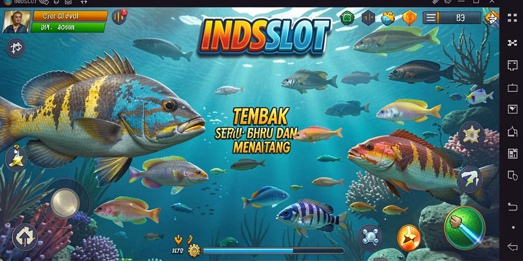 Tampilan gameplay seru dari permainan Tembak Ikan INDSLOT.