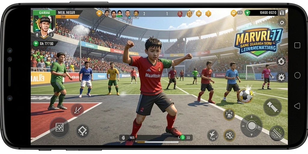 Tampilan menarik dari gameplay MARVRL77 yang penuh aksi olahraga.