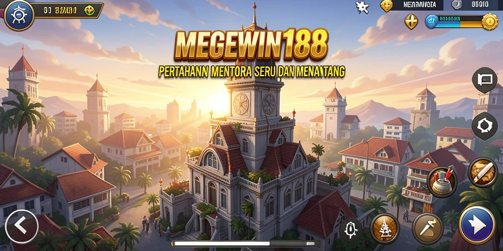 Screenshot gameplay MEGEWIN188 menampilkan aksi menara pertahanan yang seru.