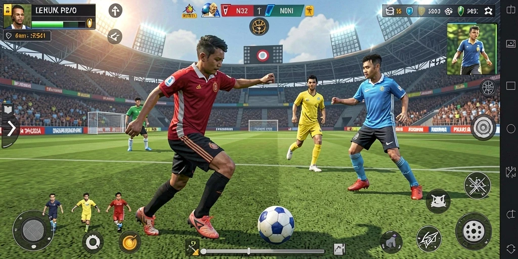 Tampilan menarik dari gameplay N32 dengan berbagai cabang olahraga.