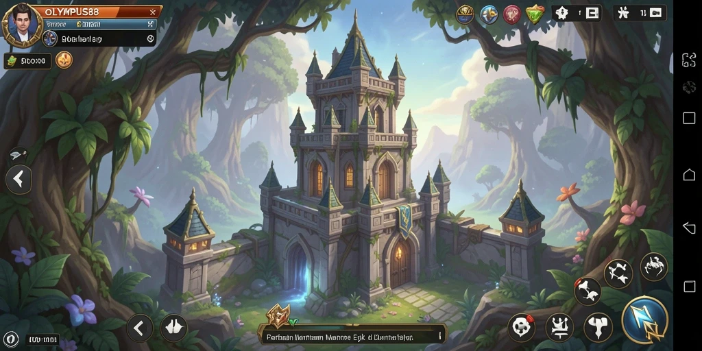 Skrin gameplay OLYMPUS88 menunjukkan aksi menara pertahanan yang mendebarkan.