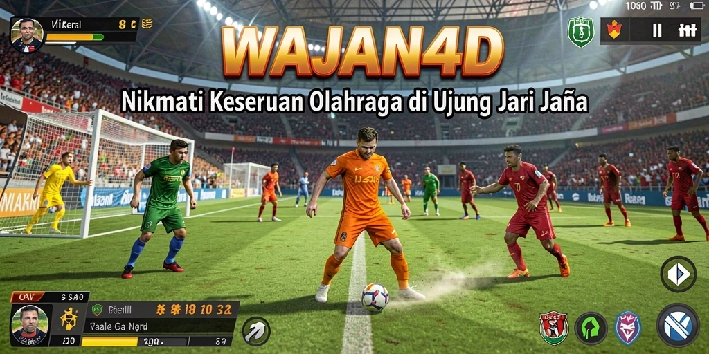 Screenshot WAJAN4D menampilkan aksi olahraga yang mendebarkan.